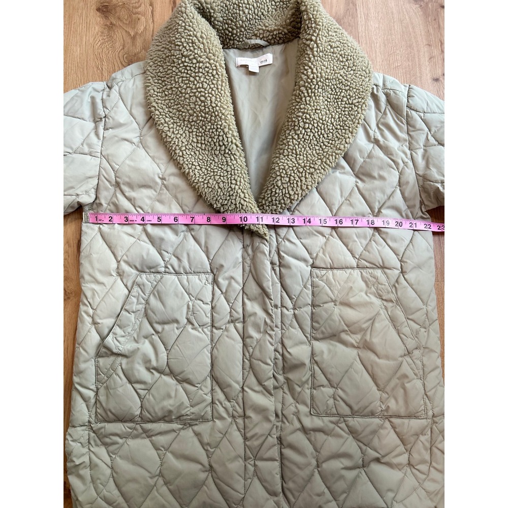 Spiritual Gangster Ivy Quilted Sherpa Jacket Sage green XS/S Elevated Athleisure - Picture 9 of 10